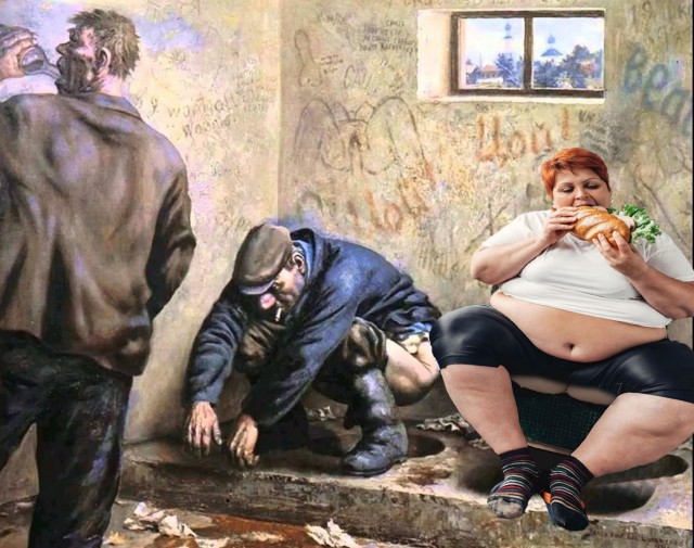 Фотожаба - настало время заморить червячка. Без иишницы