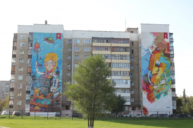 Раскраска серых домов и зданий