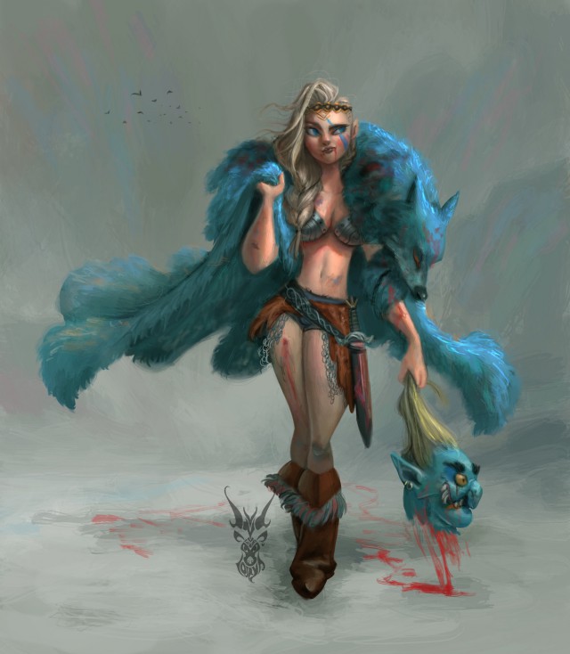 Фентези : орки, эльфы , драконы и т.п.