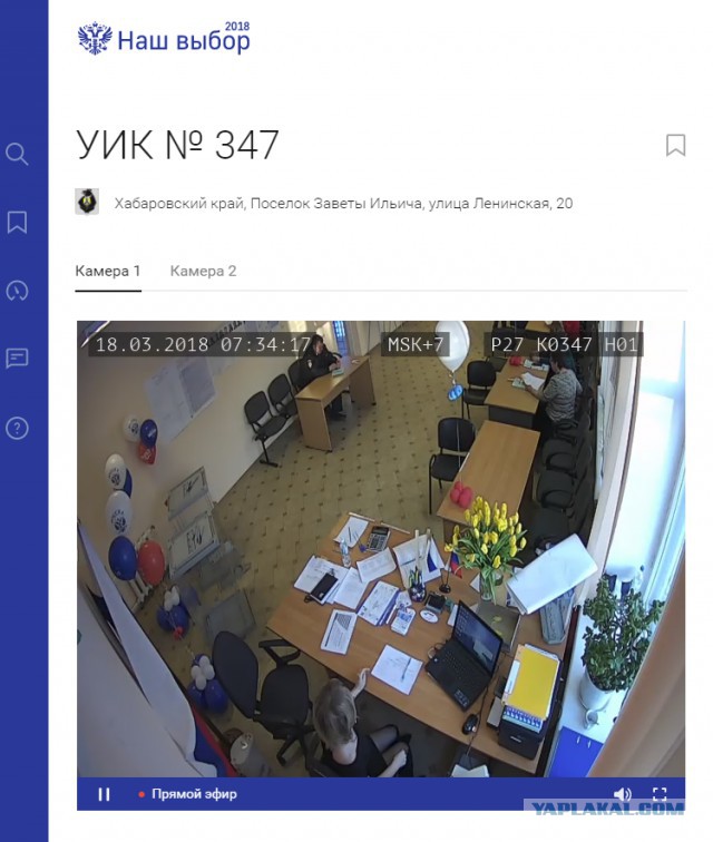 Видеотрансляция выборов 2018