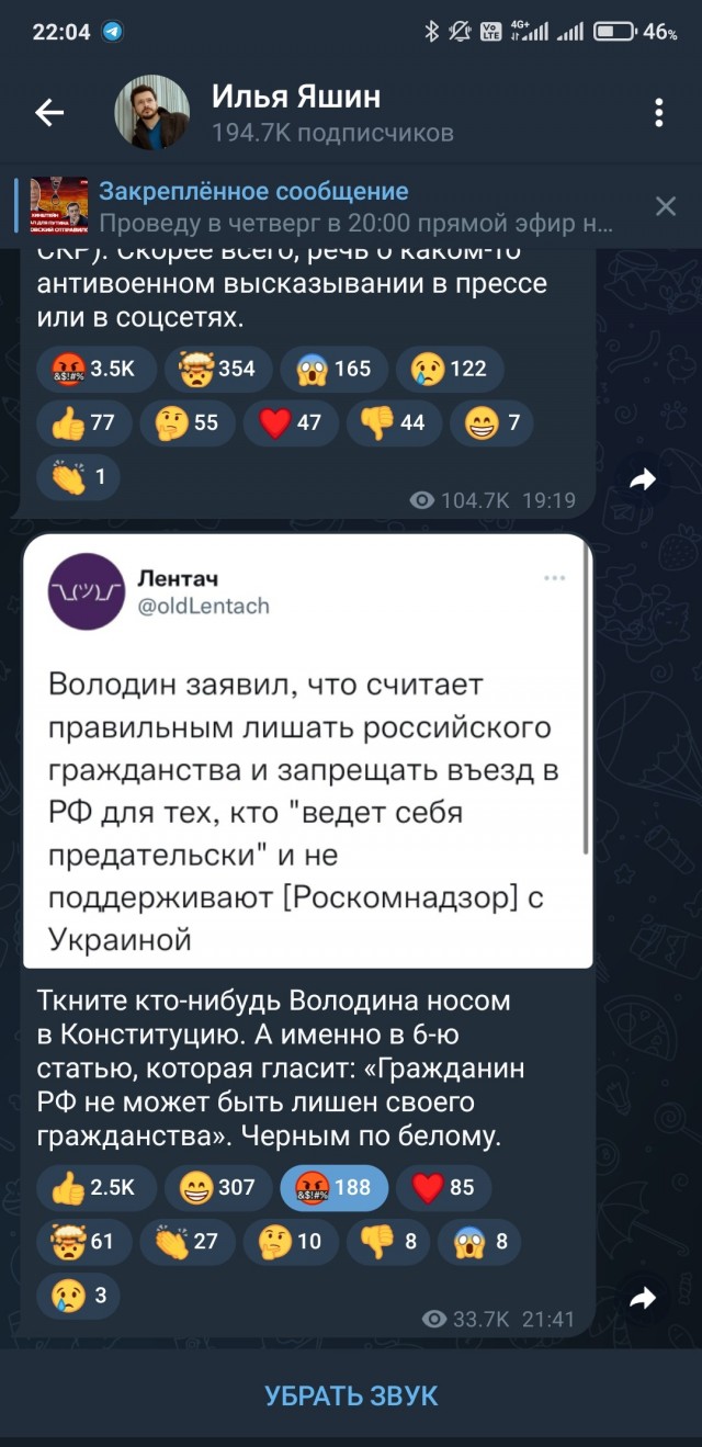 Володин призвал лишать гражданства ведущих себя «подло и предательски» россиян