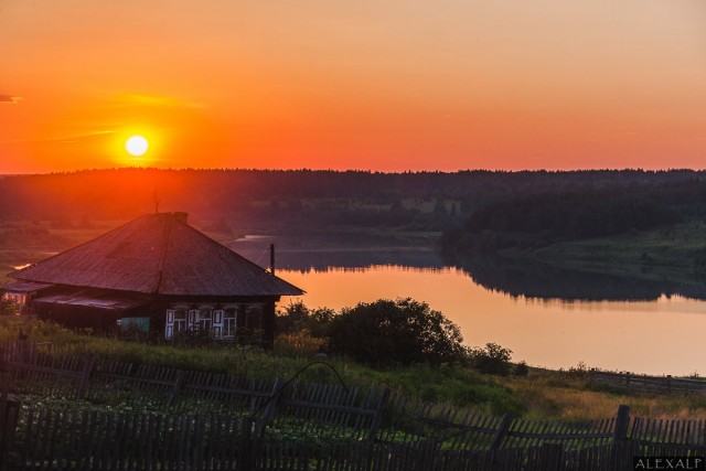 Летний вечер в деревне