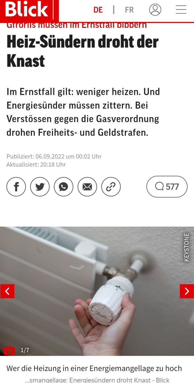 В Швейцарии начнут сажать за прогрев домов выше 19 градусов