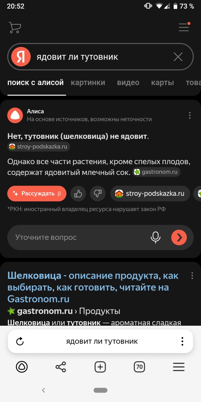 Два маленьких брата умерли после того, как наелись ягод тутовника на улице.