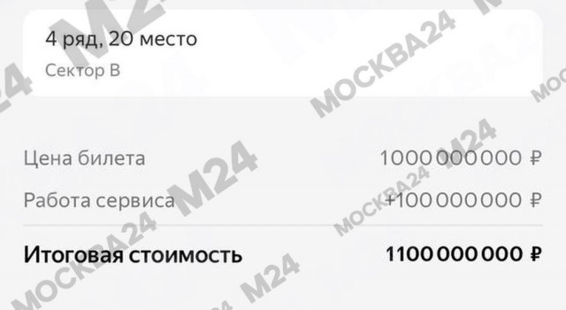 Билет в цирк-шапито за миллиард рублей заметили наши подписчики.
