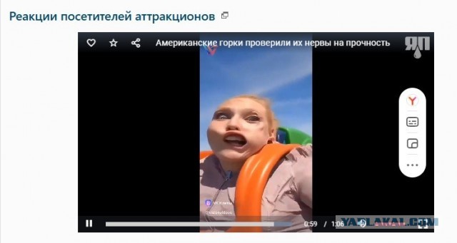 Реакции посетителей аттракционов