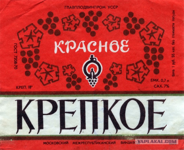 Советские этикетки от алкогольных напитков