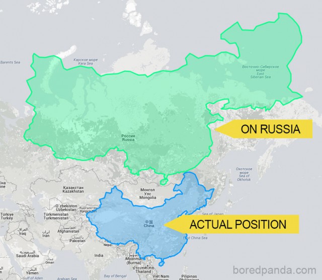 Реальные размеры "крохотной" Японии