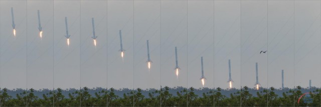 Запуск Falcon 9 FT с грузовым кораблем Dragon к МКС
