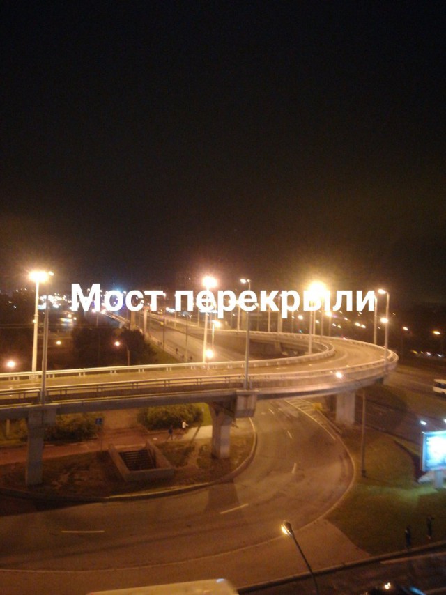 Самопроизвольная разводка Володарского моста в СПб