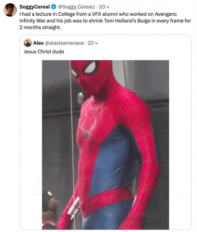 В Голливуде специалист по половым членам два месяца убирал половой член человека паука