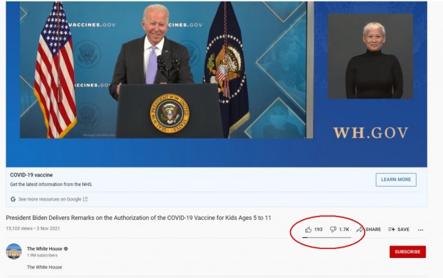 YouTube навсегда скроет счётчик «дизлайков»