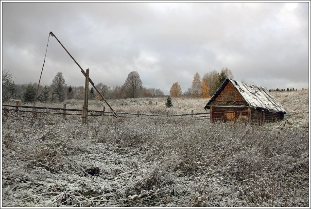 Поздняя осень деревня фото