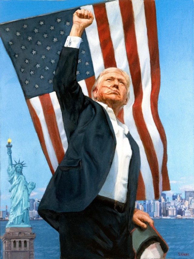 CNN опубликовала портрет, подаренный Владимиром Путиным Дональду Трампу