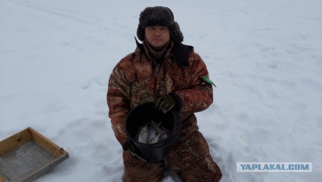 Зимняя рыбалка в Нижнекамске.