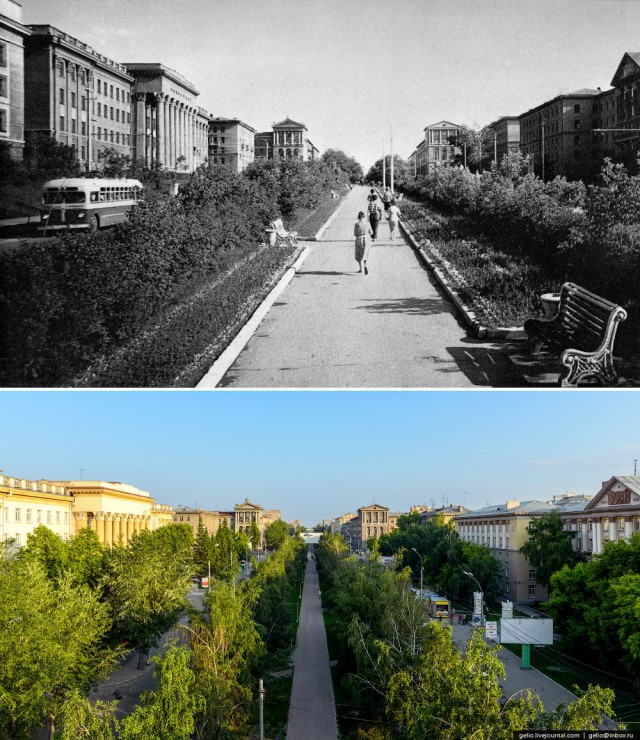 Новосибирск, тогда и сейчас