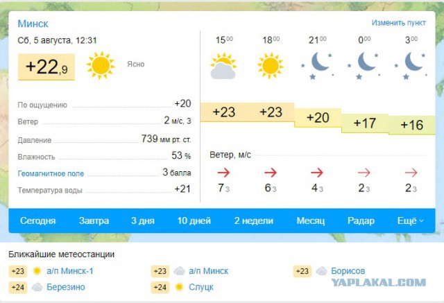 А какая у вас температура за окном?