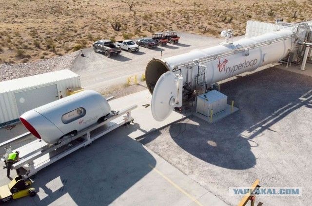 В США провели первые испытания вакуумного поезда Virgin Hyperloop