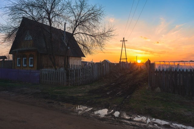 Летний вечер в деревне