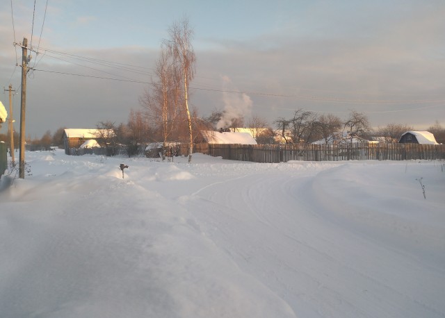 Снег и мороз в деревне