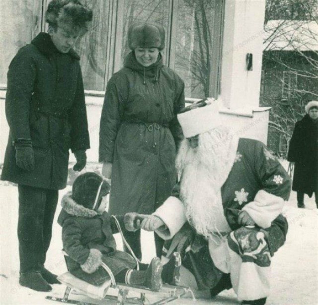 Зимние катания на санках в СССР