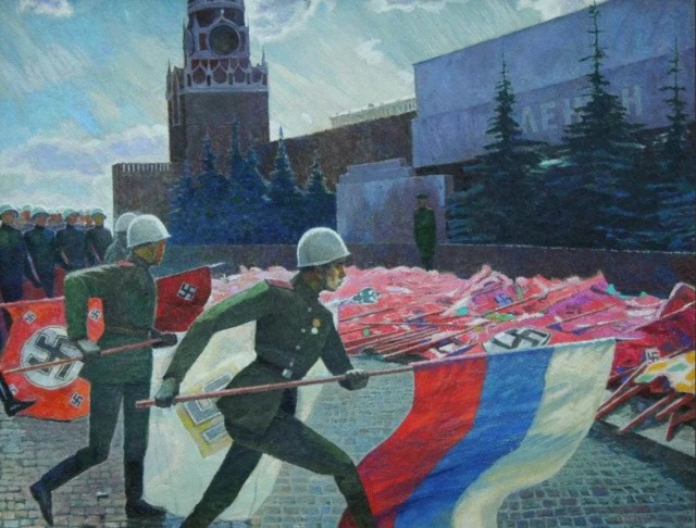Знамена рейха к Мавзолею солдаты несли в перчатках — не хотели их касаться - интервью