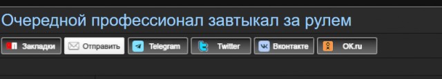 Очередной профессионал завтыкал за рулем