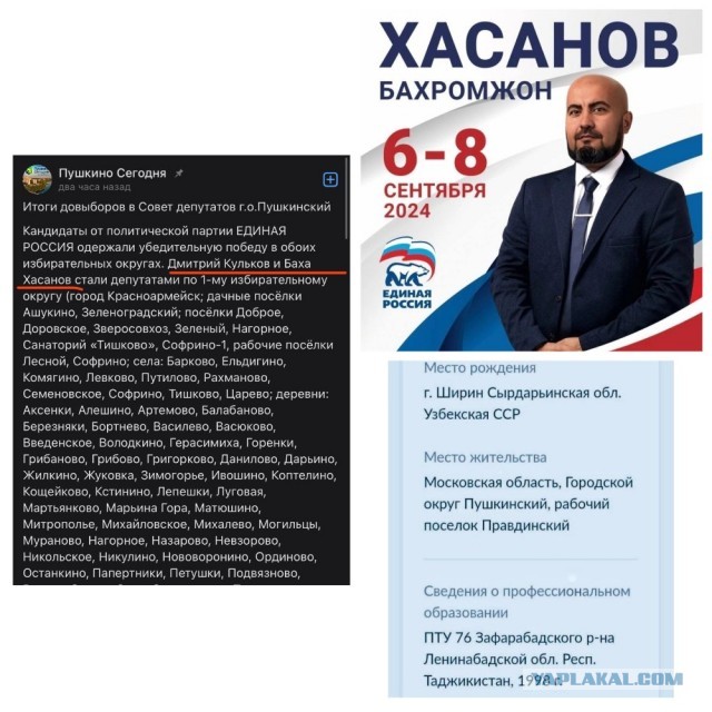 Глава таджикской диаспоры Баха Хасанов в подмосковном Пушкино был избран депутатом