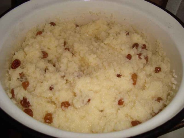 Кус-кус с овощами, кешью и курицей
