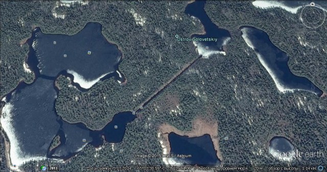 Гранитные блоки подземных каналов Соловецкого монастыря