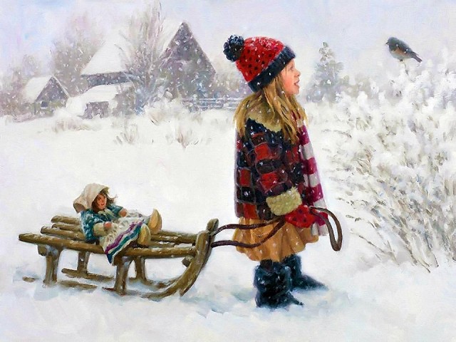 Зимние катания на санках в СССР