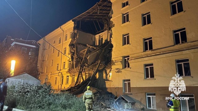 В Уфе рухнуло здание в центре города
