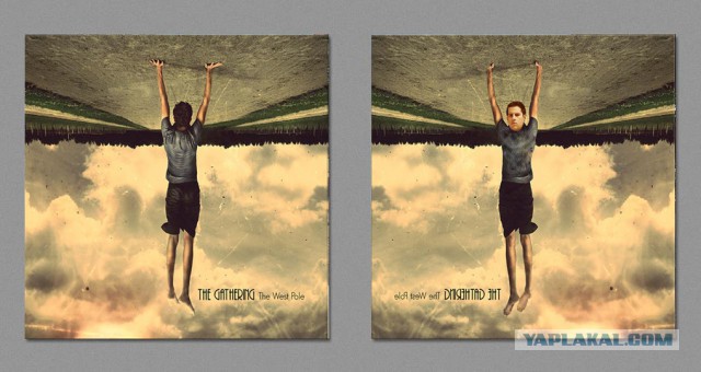 Обложки знаменитых музыкальных альбомов: вид сзади