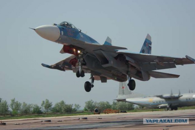 Кадры боевых вылетов авиации с палубы «Адмирала Кузнецова»