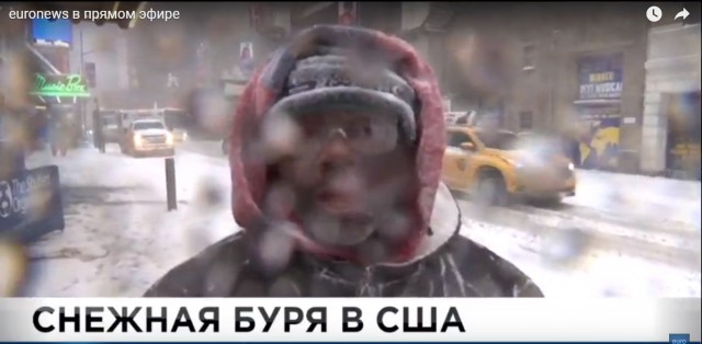 На США идет снежная буря
