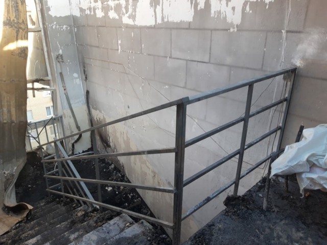 Пожар в восьмиэтажном жилом доме в Краснодаре