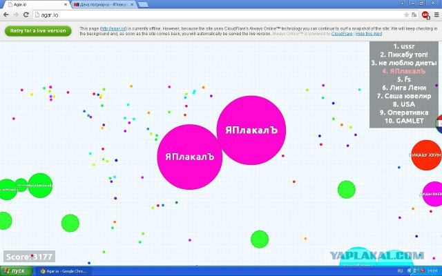 Симулятор жизни: agar.io