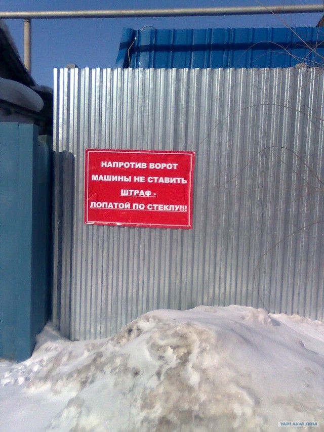 штраф лопатой по стеклу