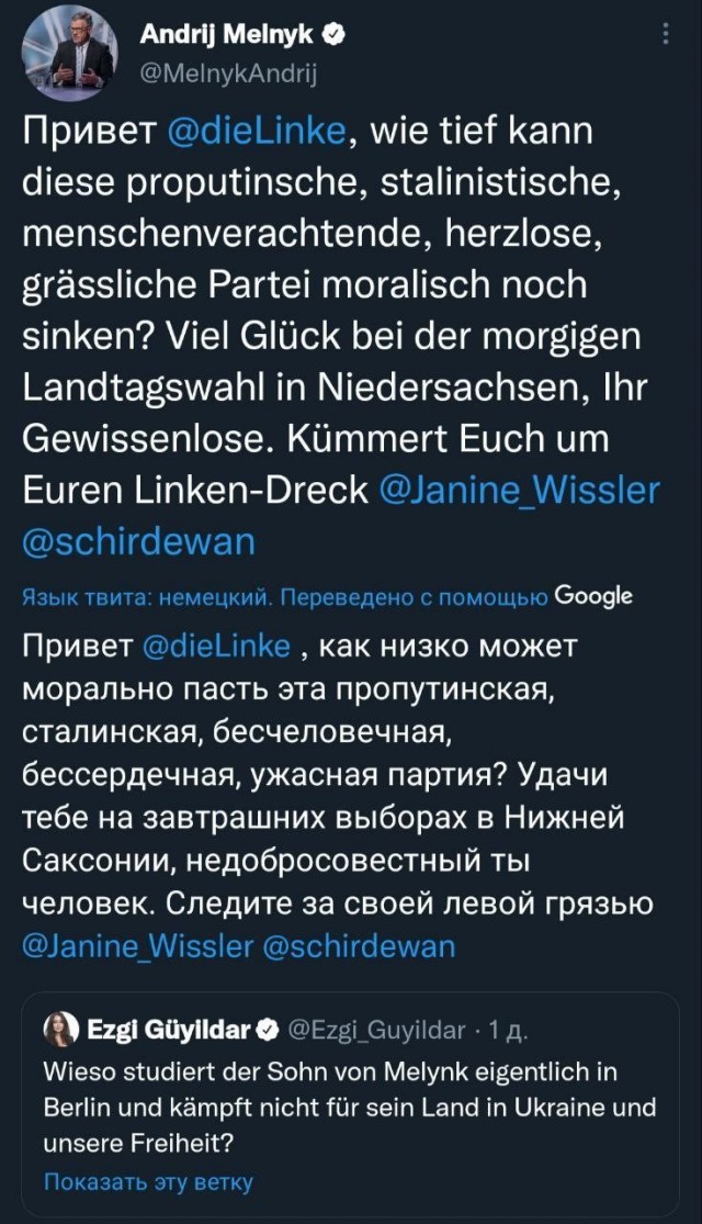 Экс-посол Украины нахамил немецкому депутату в ответ на вопрос о его сыне