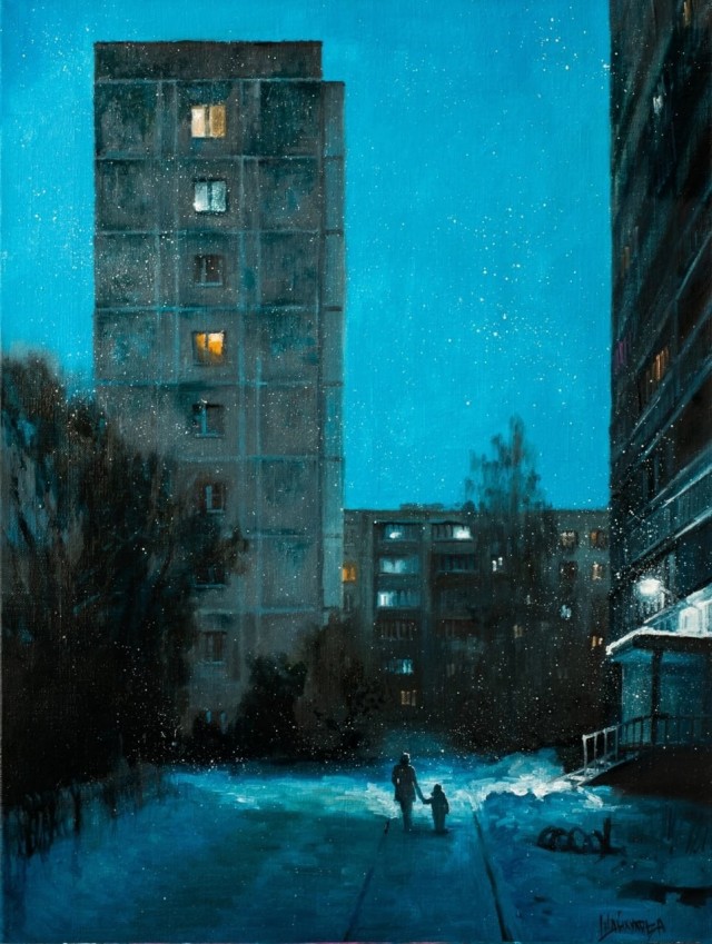 Домой. Художник Альфия Шайхуллова