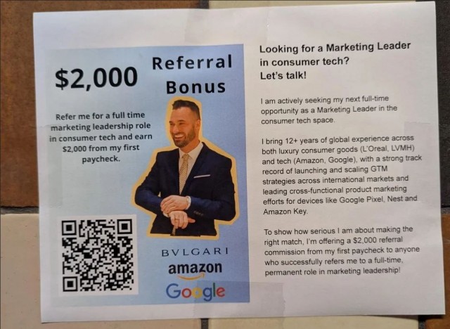 Экс-сотрудник Google предложил $2 тысячи за помощь в поиске новой работы