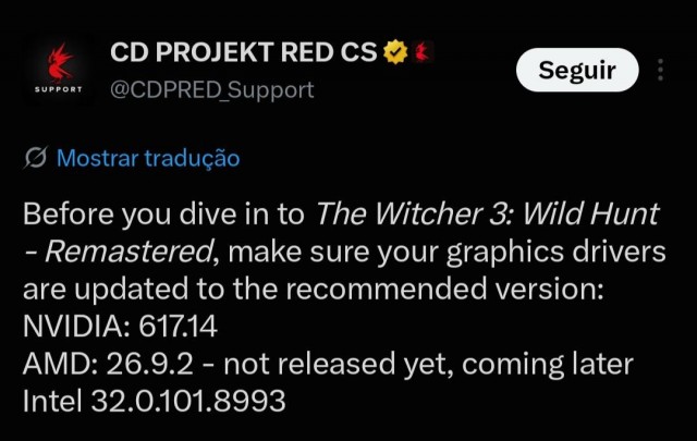 Состоялся релиз ремастера The Witcher 3: Wild Hunt