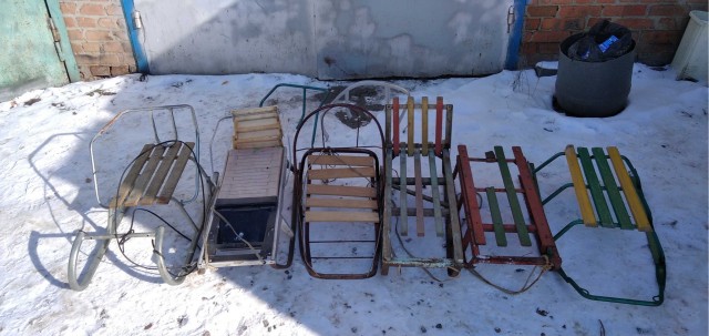 Зимние катания на санках в СССР