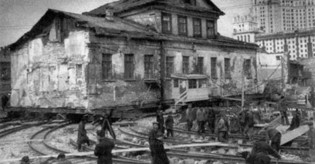 Как двигали дома. СССР, Москва, Тверская