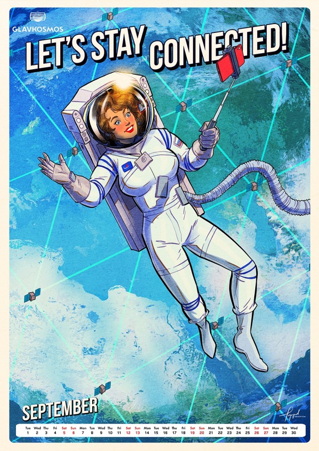 Роскосмос выпустил календарь о своих рабочих буднях с девушками в стиле пинап