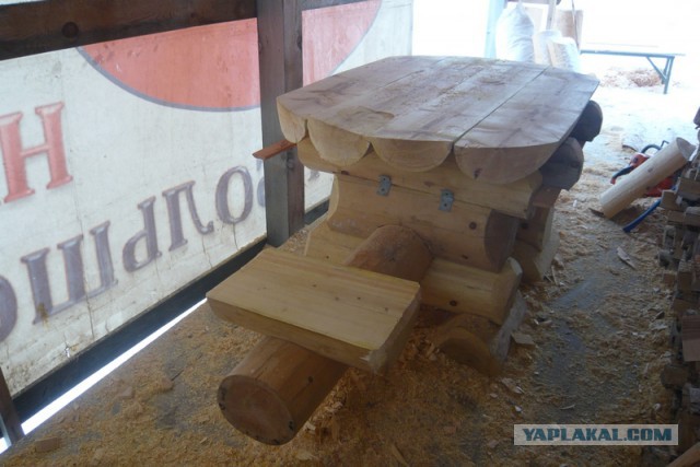 Изготовление садовой мебели из кедра