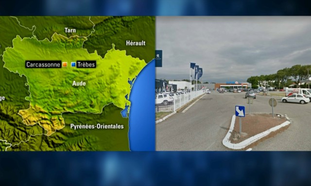 На юге Франции неизвестный захватил заложников в супермаркете. Заложники освобождены. Есть погибшие
