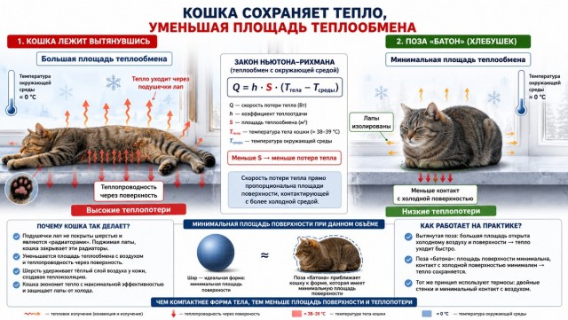 Кот - батон и физика теплообмена
