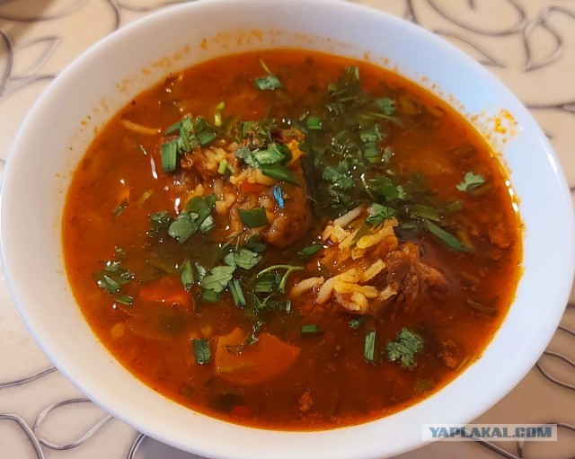 Харчо с маринованной алычой. Часть 2-специи, зелень и остальное