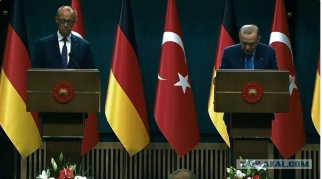 Мерц и Эрдоган публично поспорили о войне в секторе Газа